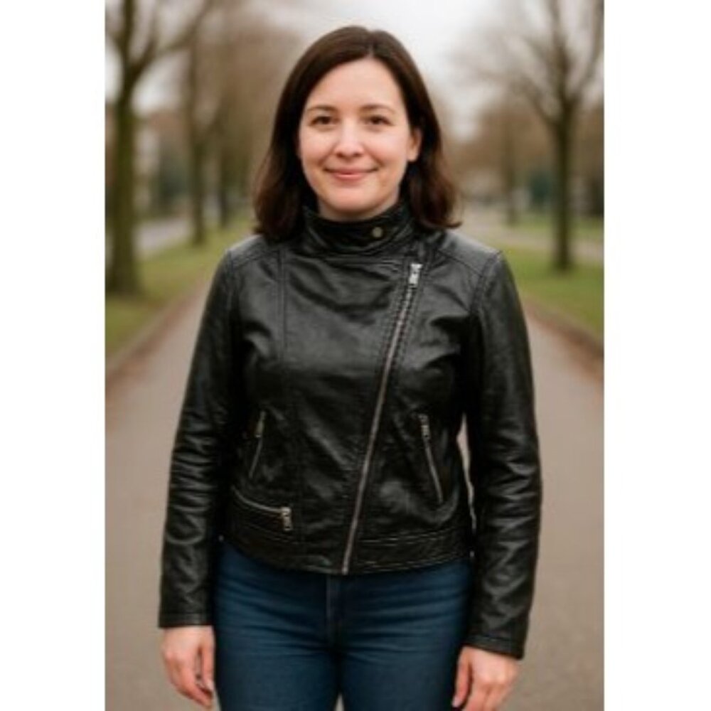 Collection B Size Small Faux Leather Biker Women's  Jacket Small MRSP 89.00